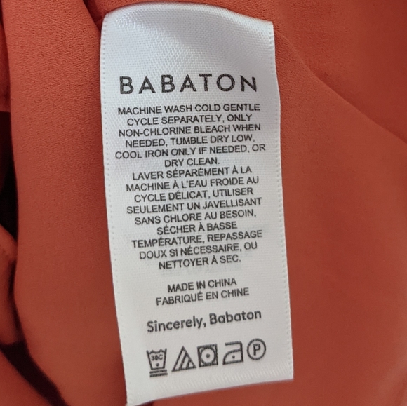 ARITZIA BABATON Noel Sinopia Orange Midi Dress Size 8 #ypo1-8585-10 - Picture 8 of 11